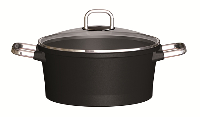 Кастрюля RISOLI 20см крышкой Gusto, литой алюм 6мм, инд, Teflon Platinum DuPont 01097GUIN/20