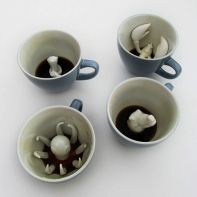 "Создания" в кофейных чашках. Серия креативной посуды Creature cups от Yumi-Yumi