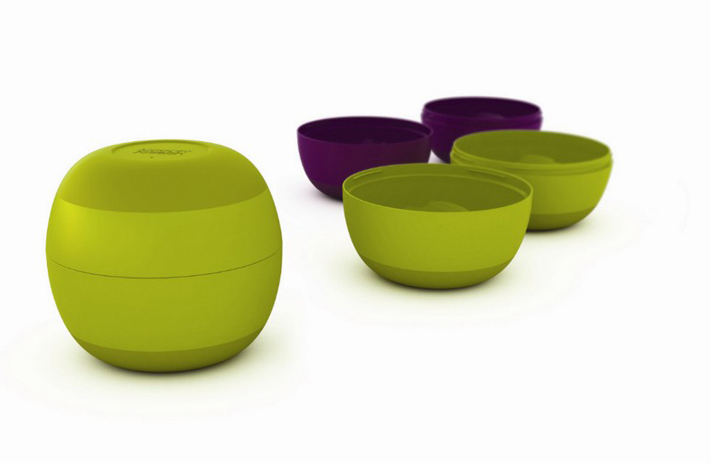 Набор J&J 4шт.чашки для хранения зеленый/фиолет Prep&Store™ (40061)