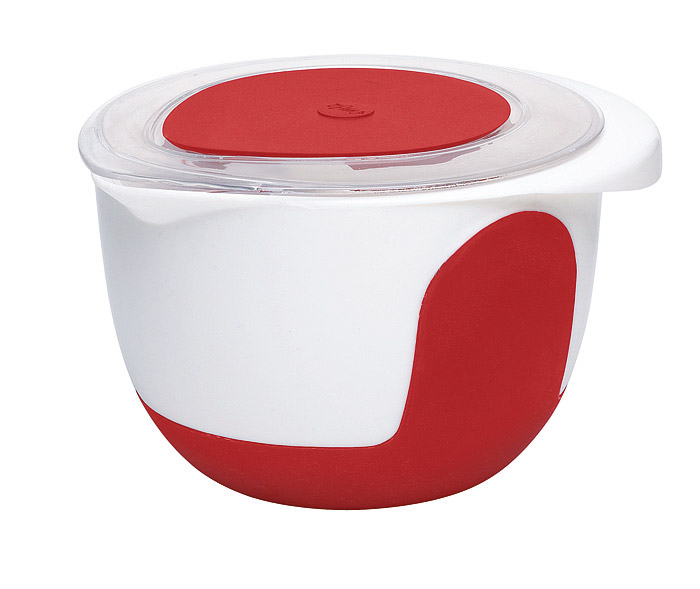 Чашка EMSA 2л. для миксира с крышкой белая/красная MIX & BAKE 508018