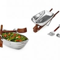 Row Boat Salad Bowl и Wheelbarrow Salad Bowl, необычные мисочки для салата