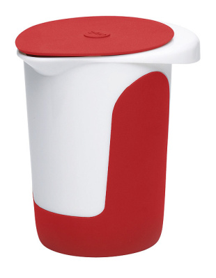Чашка EMSA 1л. для миксира с крышкой белая/красная MIX & BAKE 508017