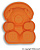 Форма Silikomart 130х60 ↕35мм. 300мл. для выпечки, оранжевый, SFT803/CRA медвежонок, 20.803.64.0060