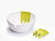 Салатник с ручками для перемешивания белый/зеленый Joseph Joseph Hands On™ (HOSB011CB)