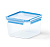 Контейнер EMSA 0,1,75л. квадратный, прозрачный /голубой CLIP&CLOSE 3D 508537