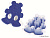 Форма Silikomart  87x106 ↕25 mm для печенья, ACC078/C bear, 70.100.04.0060