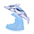 Фигурка хрустальная дельфин на волне 0642 77 