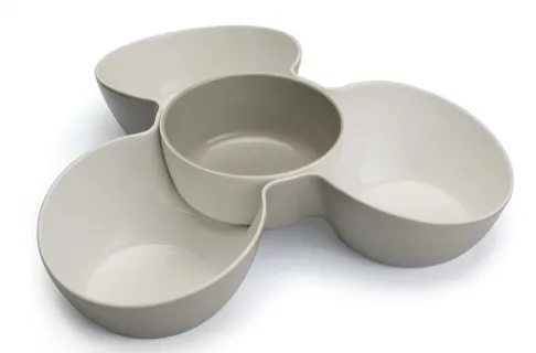  Блюдо J&J для снека Triple Dish™ белое/серое70072