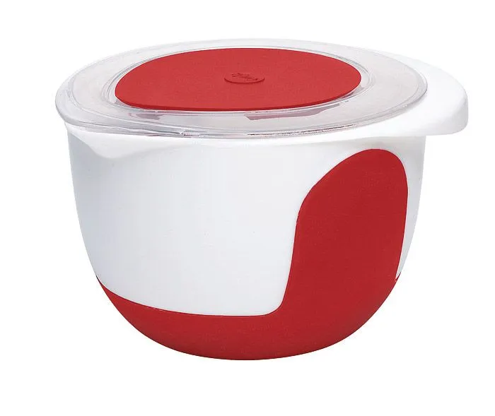 Чашка EMSA 3л. для миксира с крышкой белая/красная MIX & BAKE 508019